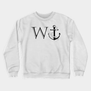 W Anchor Design Crewneck Sweatshirt